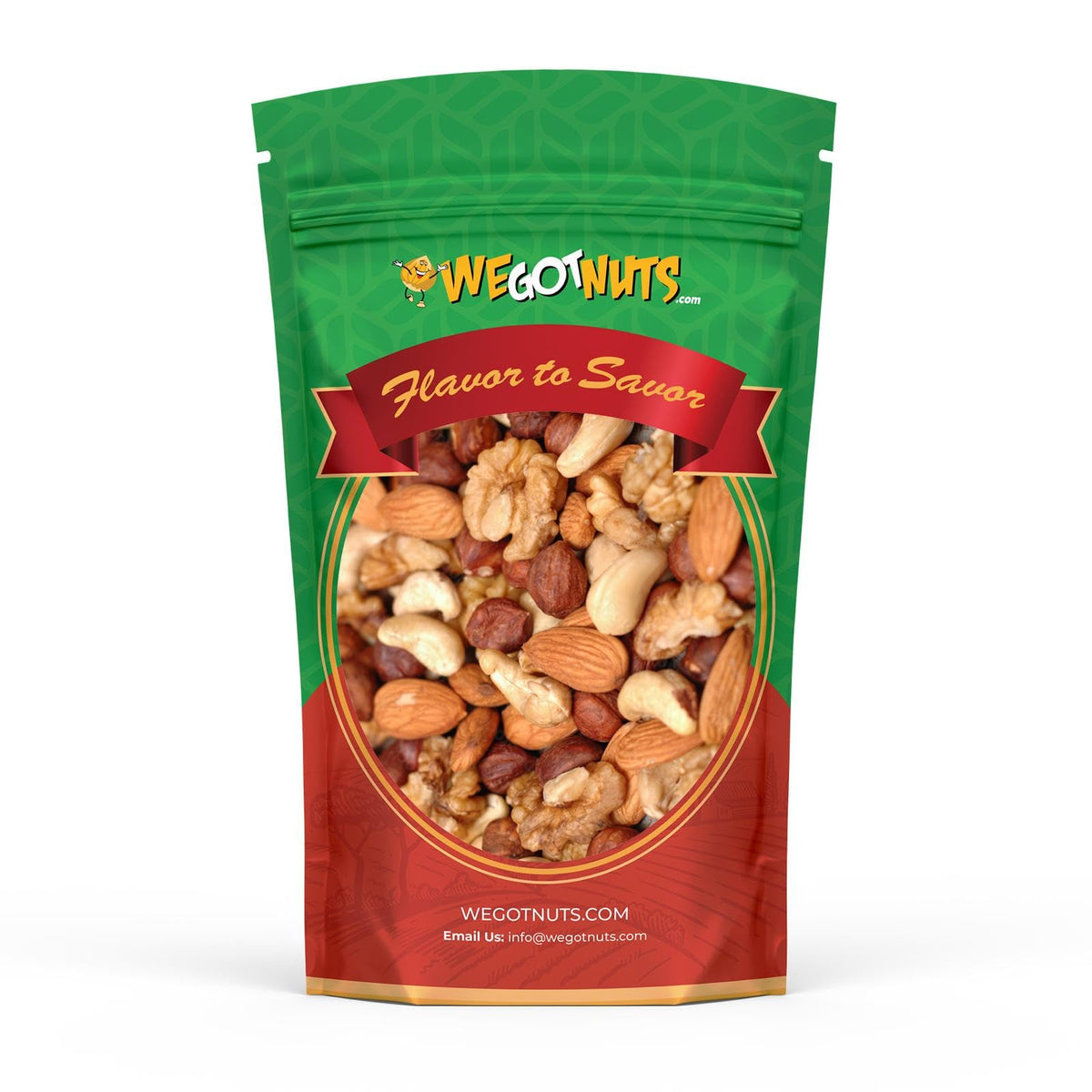 We Got Nuts Raw Deluxe Unsalted Mixed Nuts – 3 lb Resealable Bag | Kosher