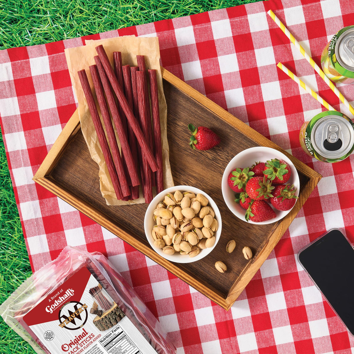 Weaver's Original Snack Sticks - 44 Mild 7-inch Beef & Chicken, 22oz