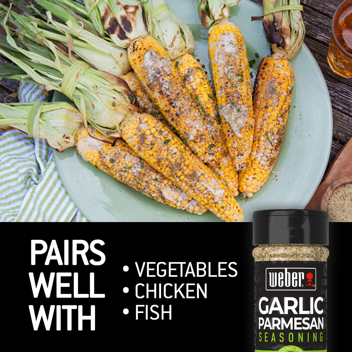 Weber Garlic Parmesan Seasoning, 4.3 oz – Pack of 6 | Grilling Flavor Boost