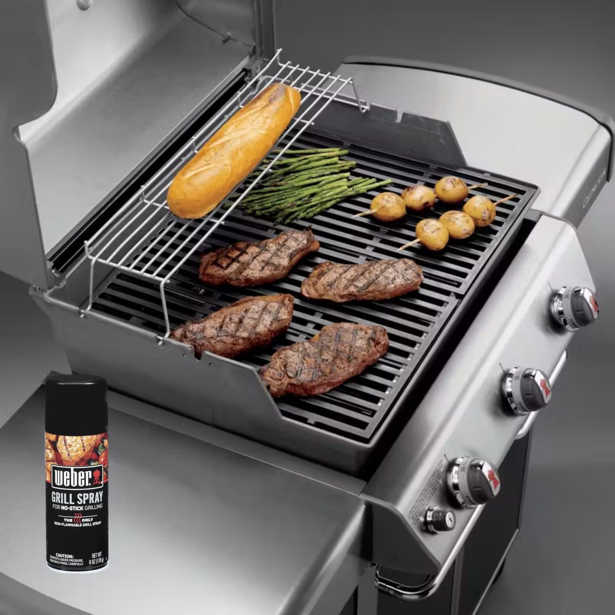 Weber Grill'N Spray 6 Oz. Pack of 3 | Grilling Spray for Hot Surfaces