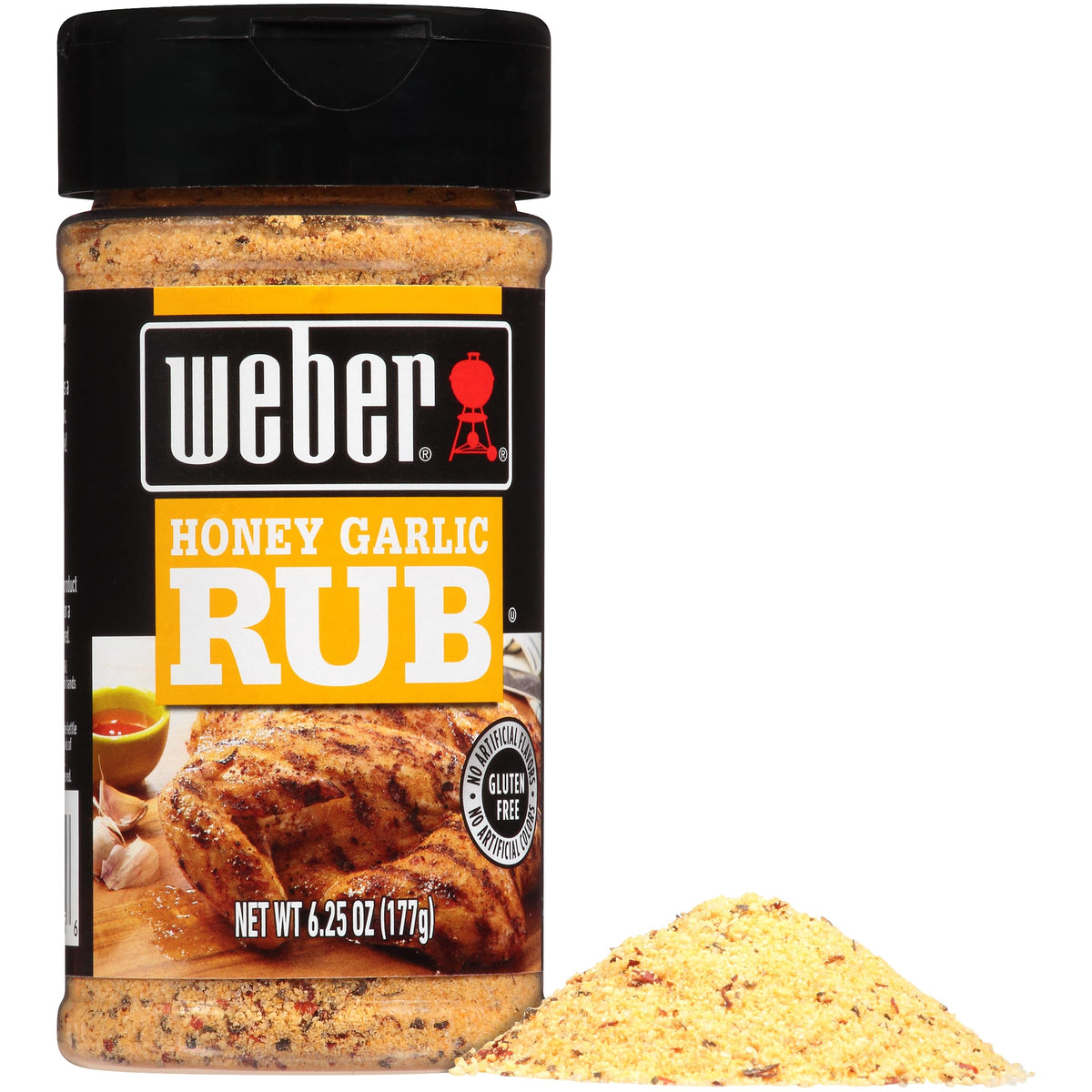 Weber Honey Garlic Rub – 6.25 oz (Pack of 6) | Gluten Free & Kosher