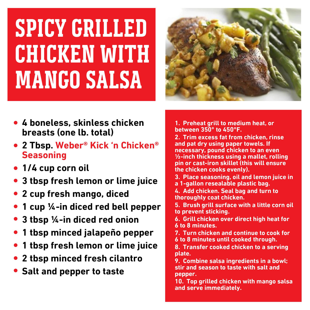 Weber Kick'N Chicken Seasoning – 11 oz | Citrus-Garlic Grill Flavor