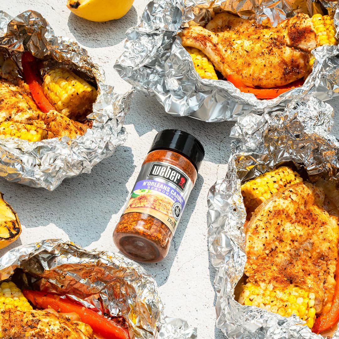 Weber N'Orleans Cajun Seasoning, 5 oz (Pack of 6) – Bold Cajun Flavor for Grilling