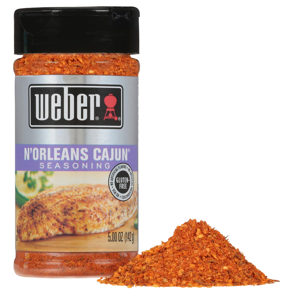Weber N'Orleans Cajun Seasoning, 5 oz (Pack of 6) – Bold Cajun Flavor for Grilling