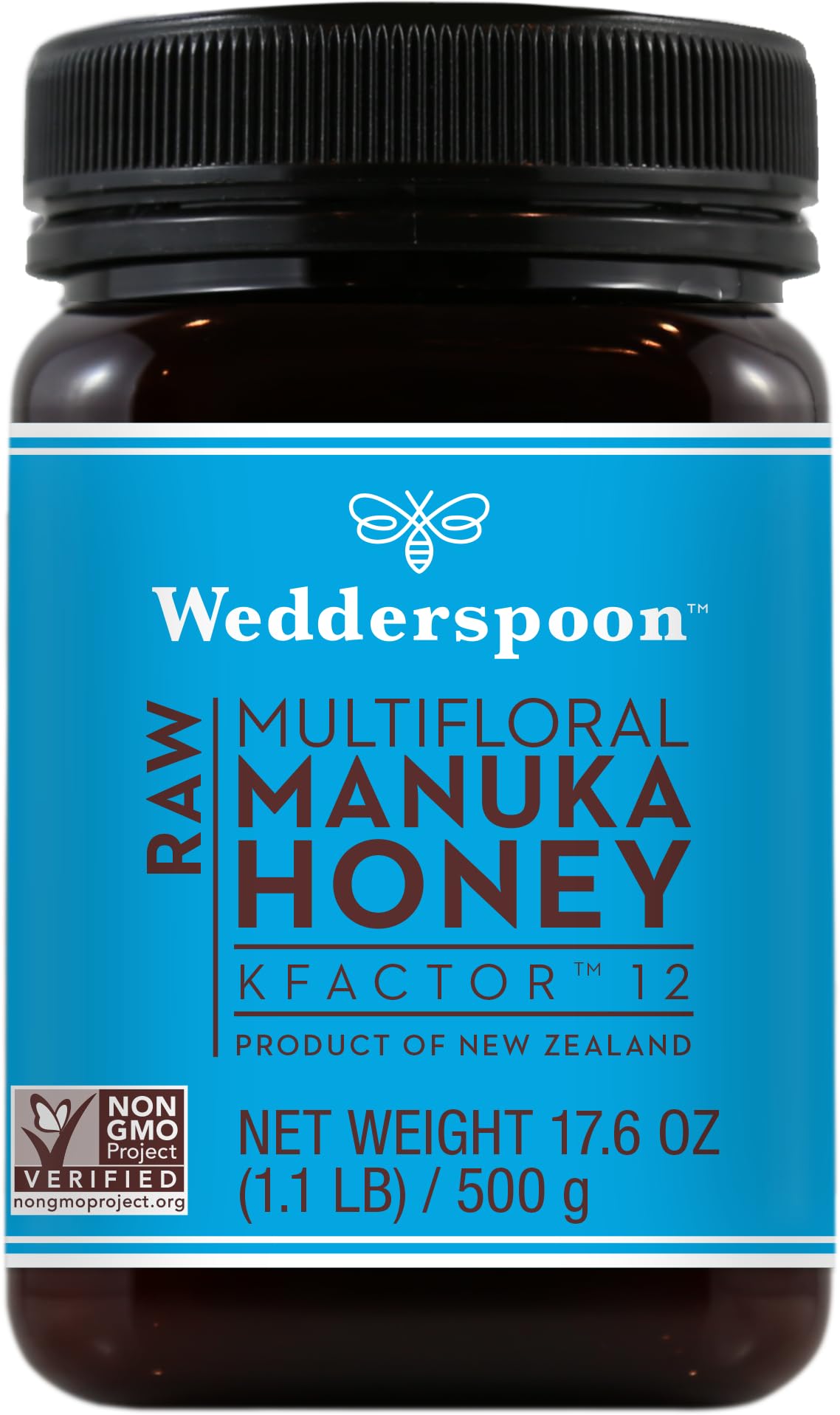 Wedderspoon Raw Premium Manuka Honey KFactor 12 – 17.6 oz Unpasteurized NZ Honey
