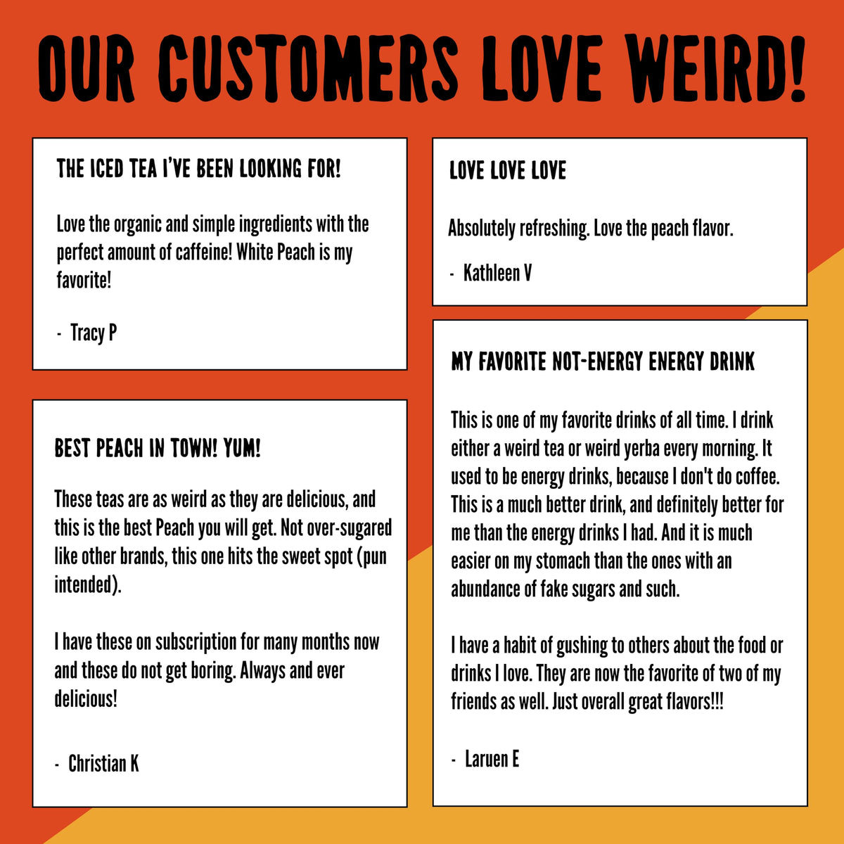 WEIRD Drink Weird Best Sellers Variety Pack — 12x16oz Cans (Acai Pomegranate Yerba Mate, White Peach Oolong Tea, Mystical Mint Yerba Mate)