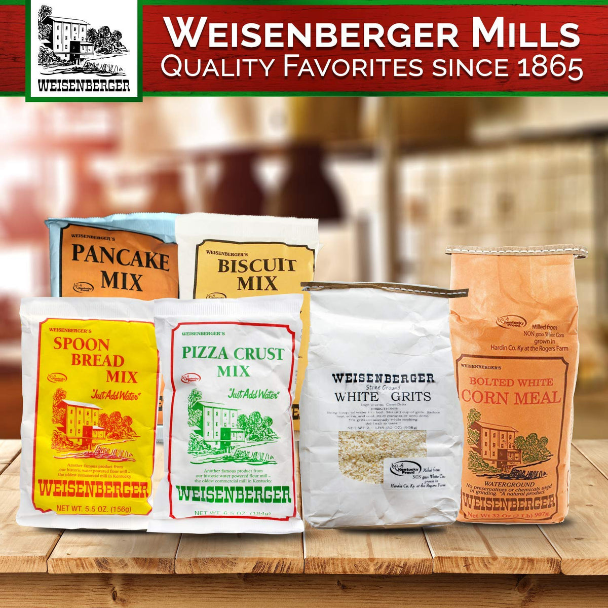 Weisenberger Pizza Crust Mix - Premade Dough for Homemade Pizza | 6.5 oz, 12 Pack