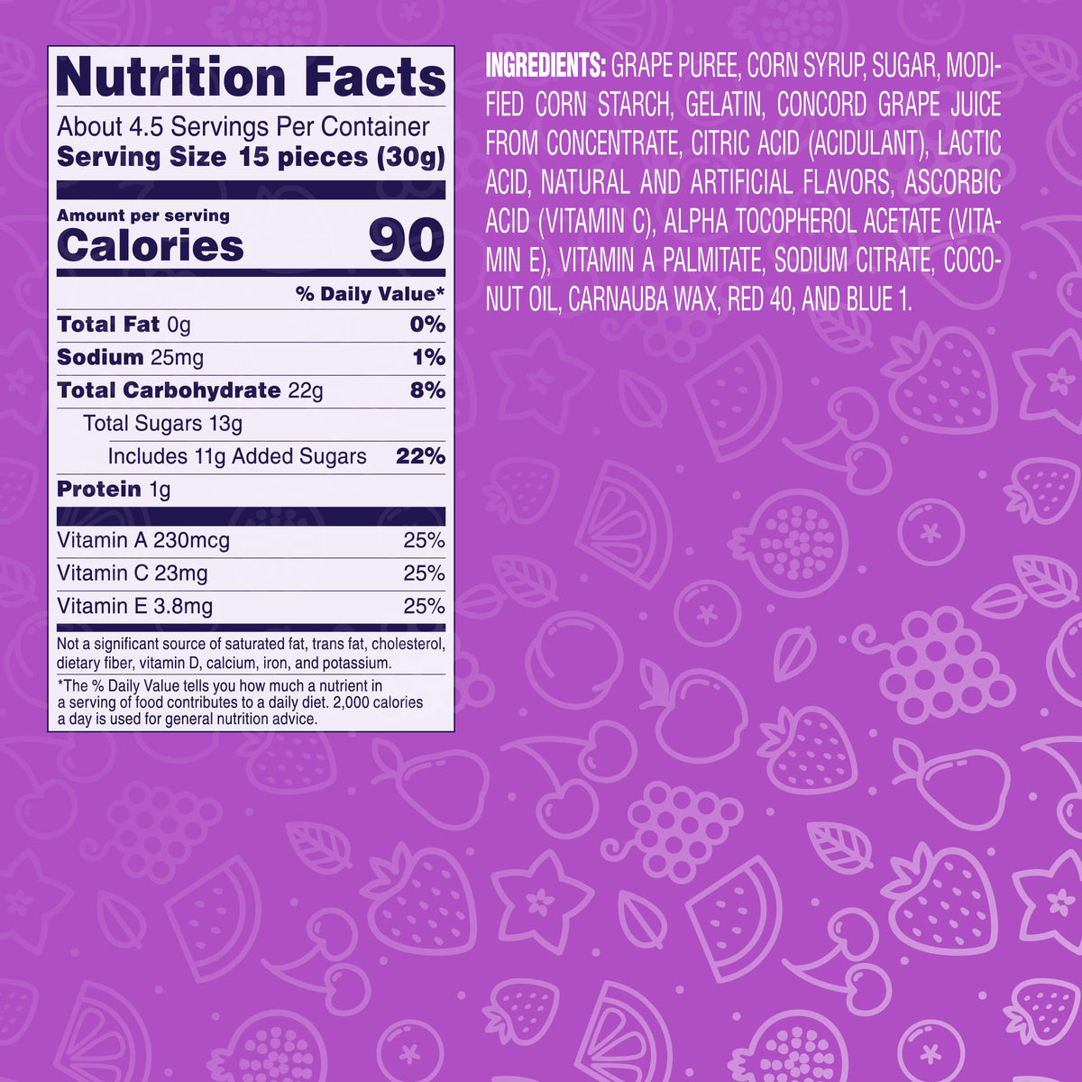Welch's Concord Grape Fruit Snacks, Gluten Free, 5oz Bags (12-Pack)