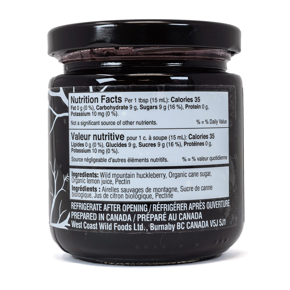 Wild Huckleberry Jam – 11.5 oz | Locally Harvested | West Coast Wild Foods