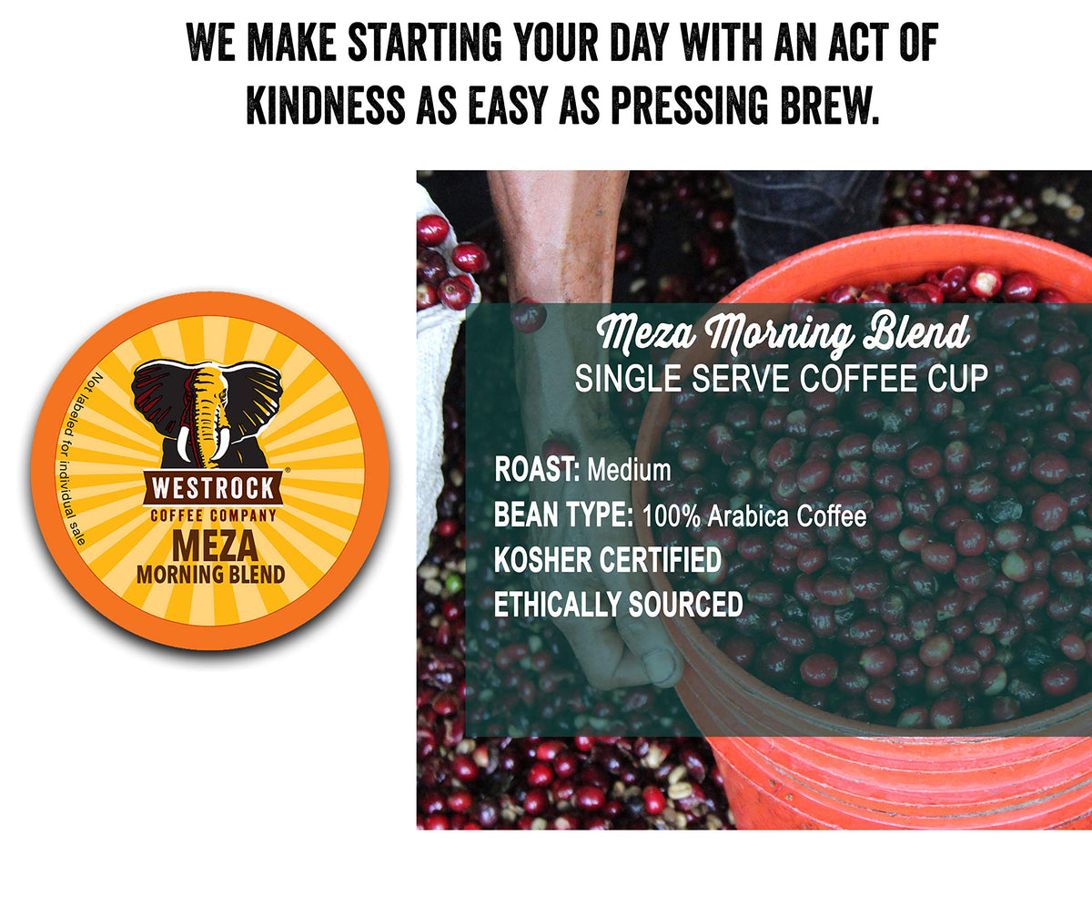 Westrock Coffee Company Meza Morning Blend – Medium Roast, Single Serve Cups, 80 Count