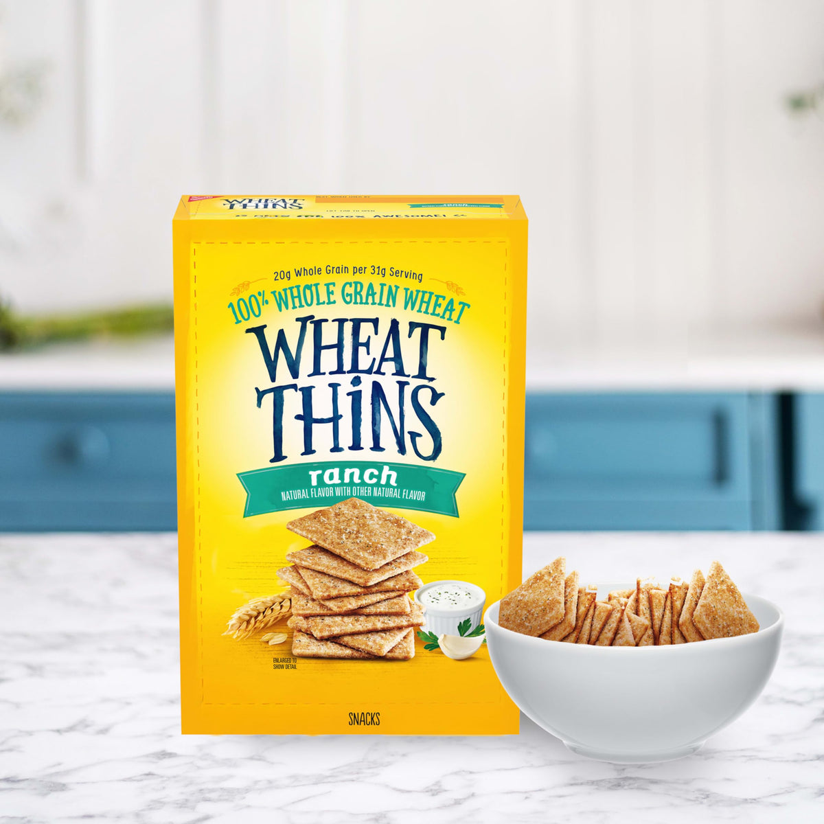 Wheat Thins Ranch Flavored Whole Grain Crackers — Bulk 6-8.5 oz Boxes