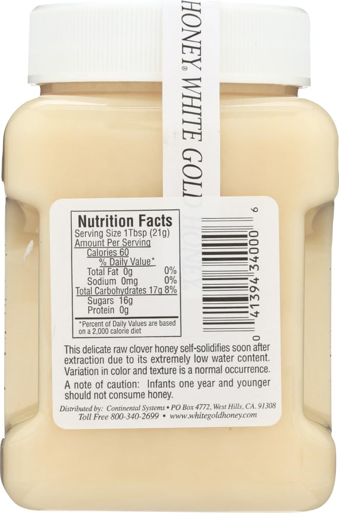 White Gold Raw Honey — 2 Pack (46 oz) | Pure, Unheated & Unfiltered Canadian Honey