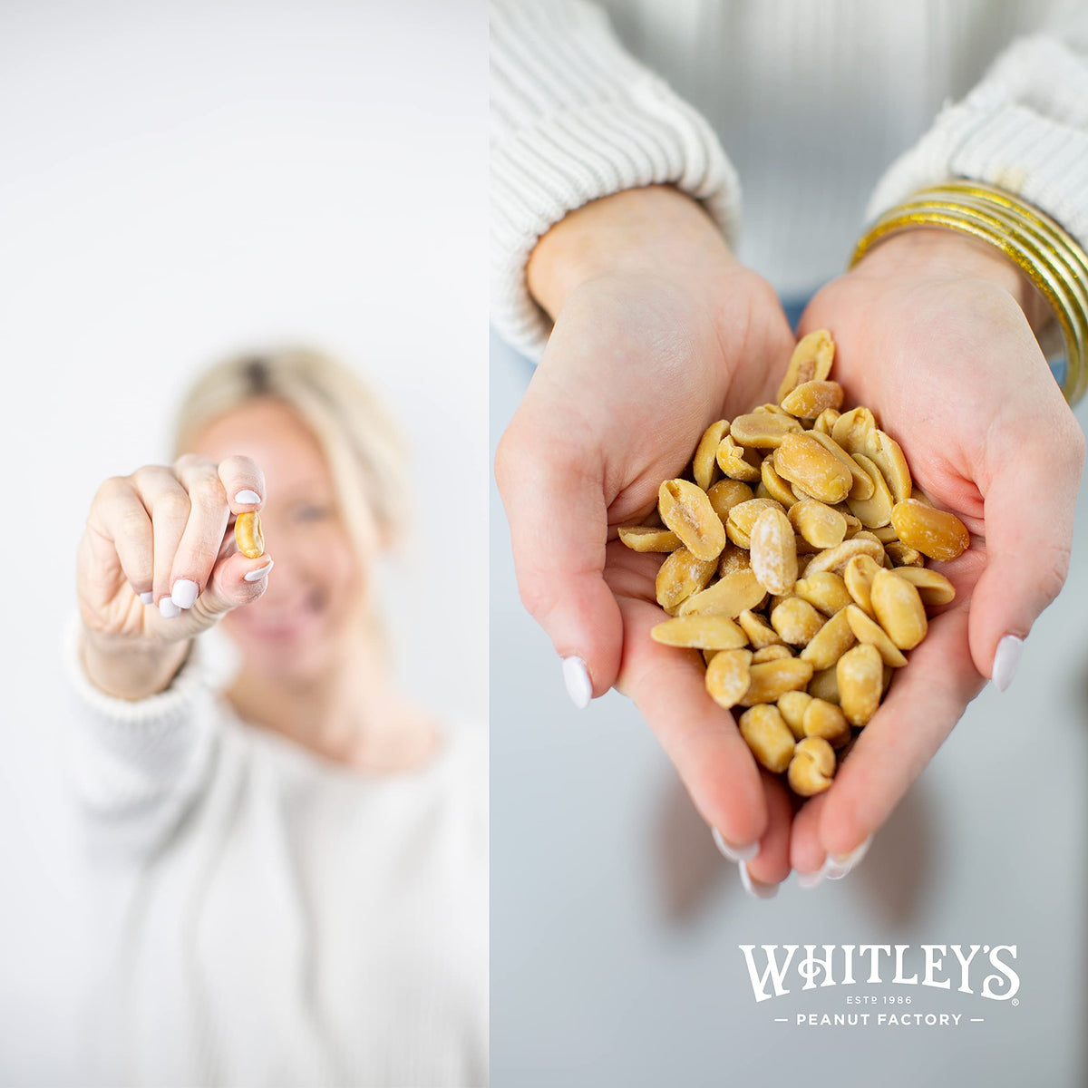 Whitley's Salted Virginia Peanuts – Super Extra Large Hand-Cooked Virginia Peanuts in a 20 oz Tin