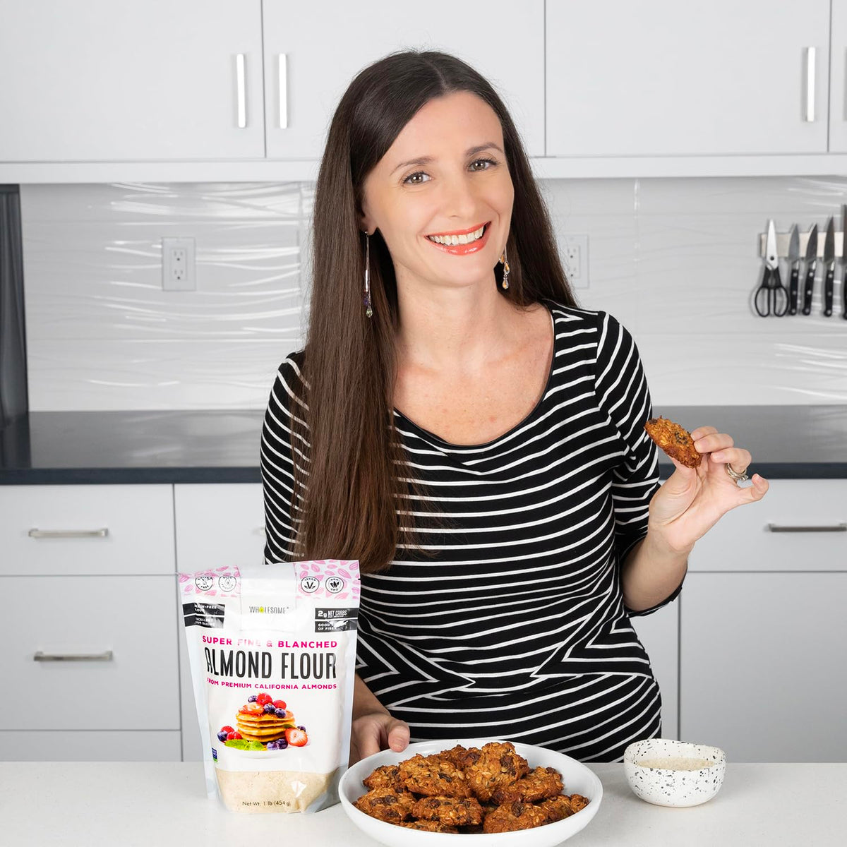 Wholesome Yum Premium Fine Blanched Almond Flour – 16oz Pack of 2 | Gluten Free, Low Carb, Non-GMO, Keto Friendly