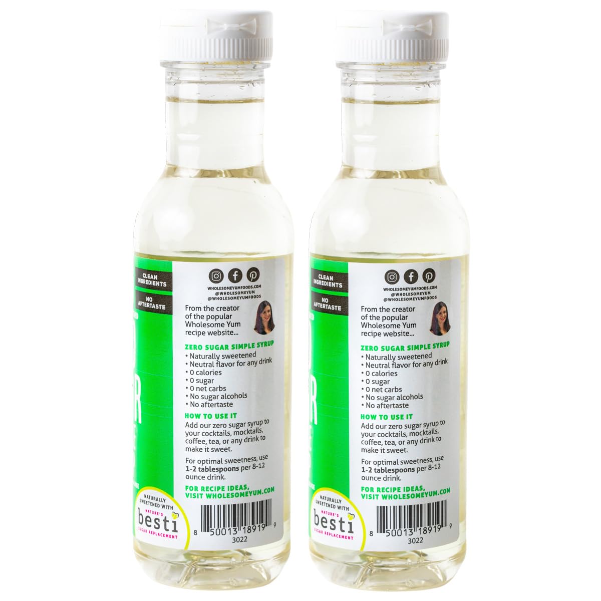Wholesome Yum Keto Simple Syrup – Sugar Free, Zero Calorie, Monk Fruit & Liquid Allulose