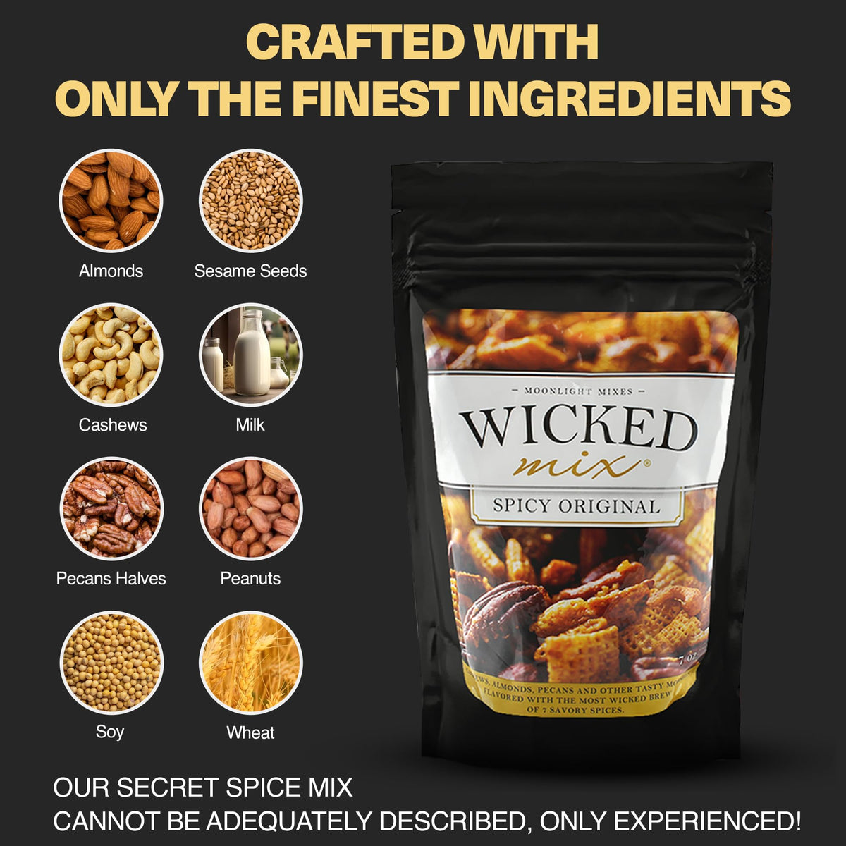 Wicked Mix Snack Mix with Mixed Nuts - Original Mix (3-Pack) | Zero Trans Fat