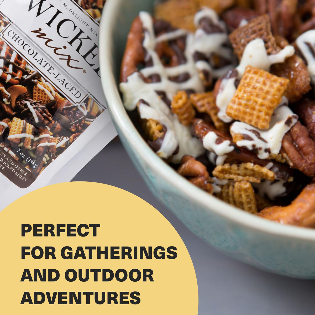 Wicked Mix Snack Mix with Mixed Nuts – 3 Pack, Zero Trans Fat, Chocolate Laced