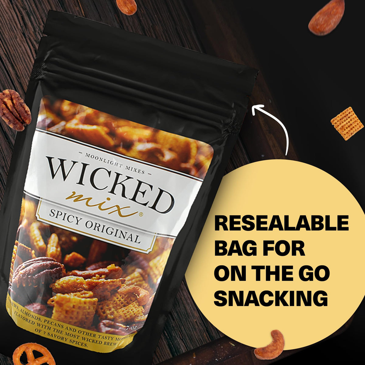 Wicked Mix Snack Mix with Mixed Nuts - Original Mix (3-Pack) | Zero Trans Fat