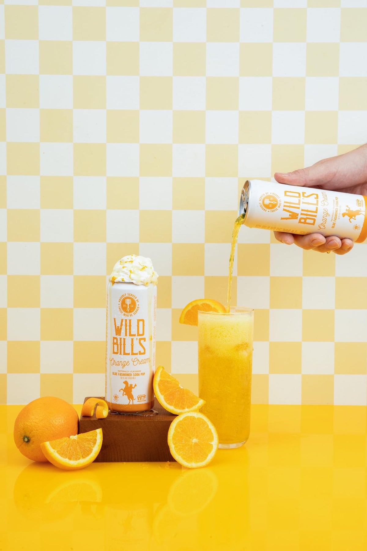 Wild Bill's 4 Flavor Craft Soda Variety Pack – Black Cherry, Orange Cream, Root Beer, Vanilla Cream | Cane Sugar, Caffeine Free