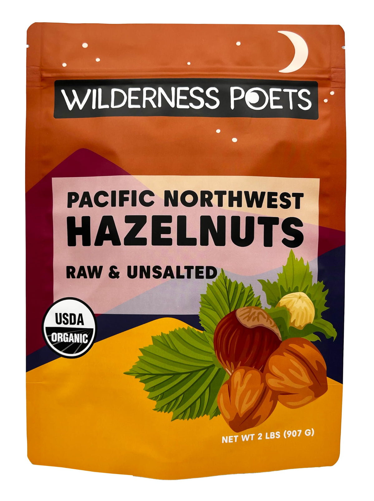Wilderness Poets Organic Hazelnuts — Raw, Whole, Pacific Northwest (32 oz)