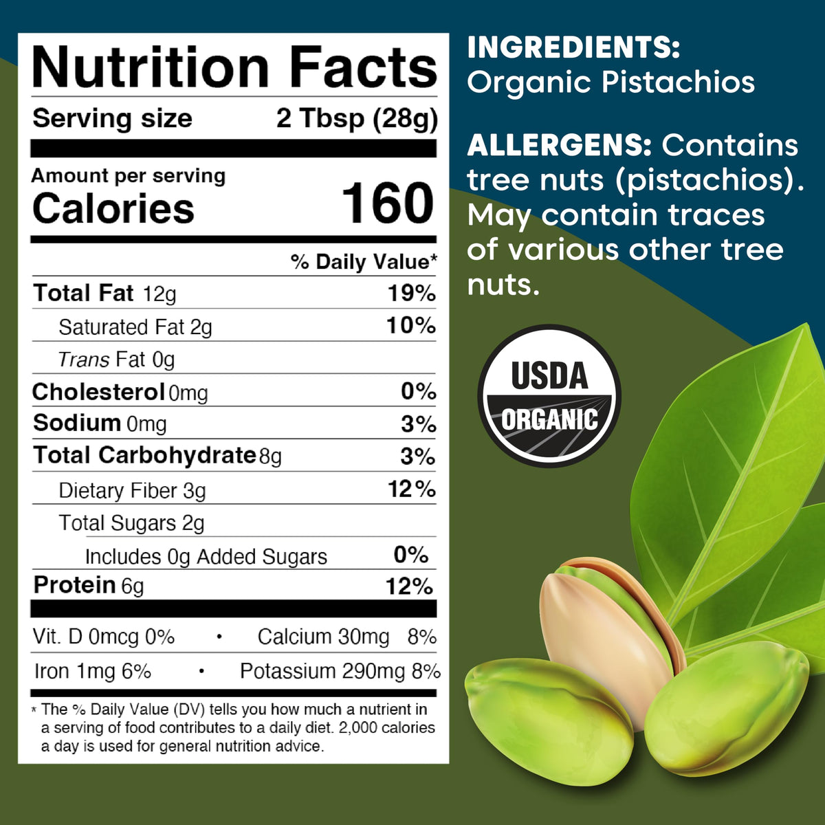 Wilderness Poets Pistachio Butter - Organic Raw 100% Pistachio, 8 oz Glass Jar