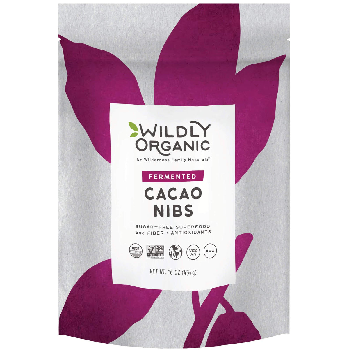 Wildly Organic Fermented Cacao Nibs 16 oz – Organic, Raw, Non-GMO, Kosher, Vegan
