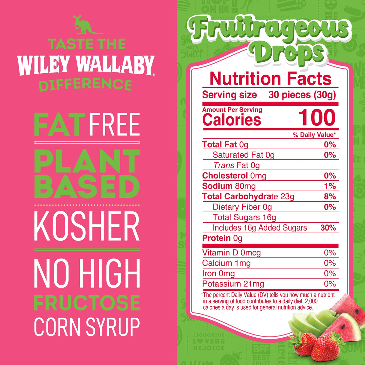 Wiley Wallaby Sourrageous & Fruitrageous Licorice Drops — 6 oz Pack x 4
