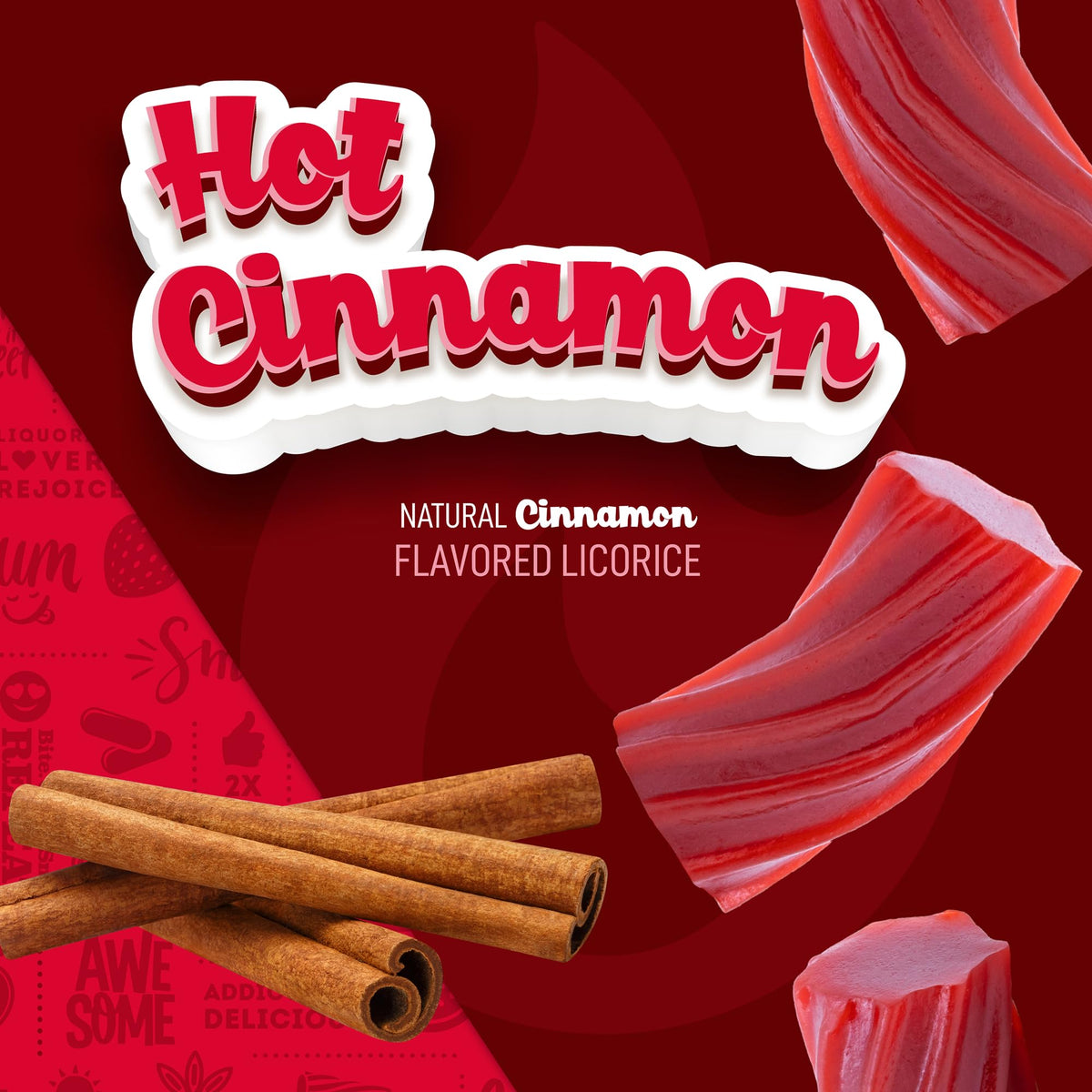 Wiley Wallaby Licorice 24oz Cinnamon Candy – 3-Pack Gourmet Soft & Chewy Australian Licorice