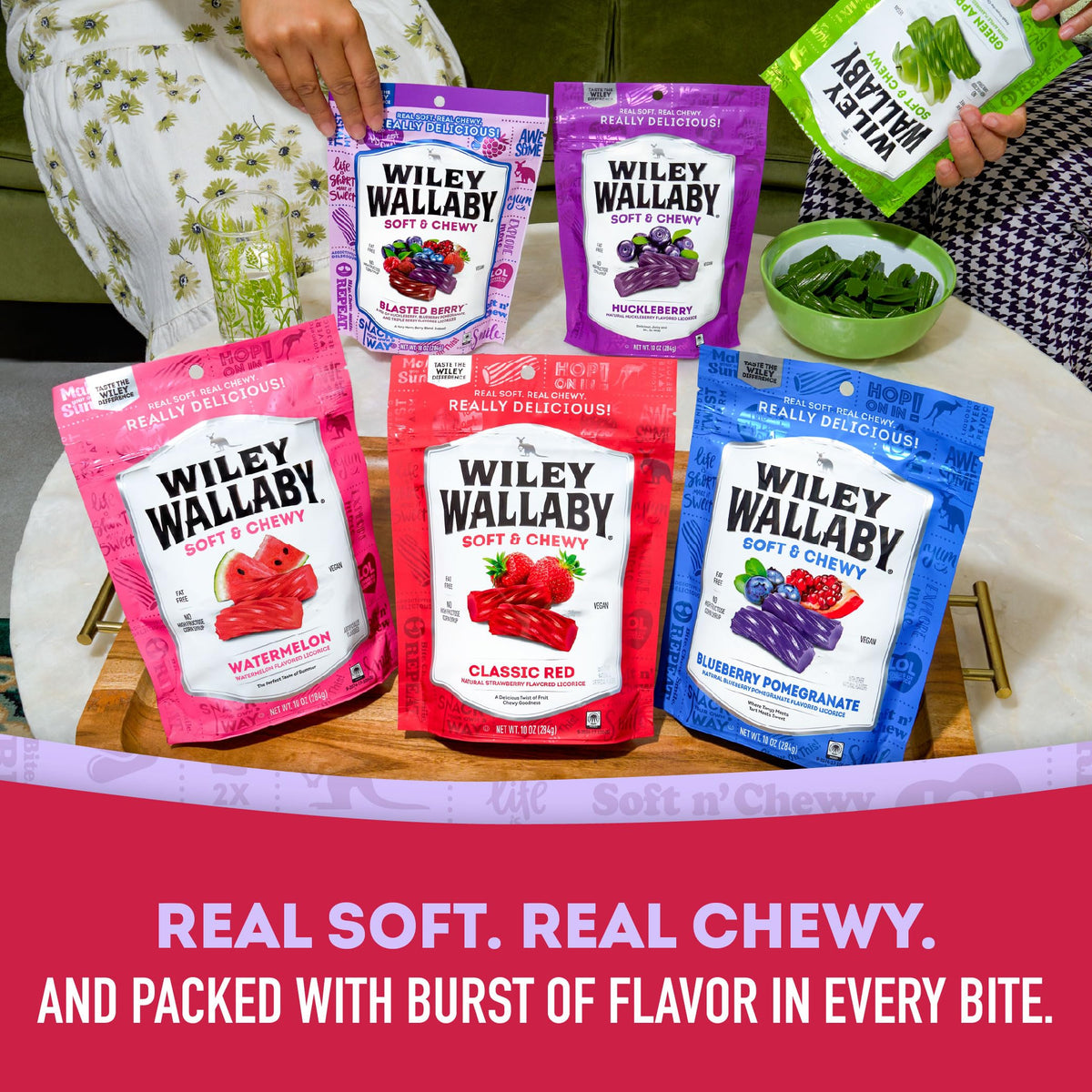 Wiley Wallaby Licorice 10 oz | Gourmet Soft & Chewy Australian Vegan Candy – 6 Pack