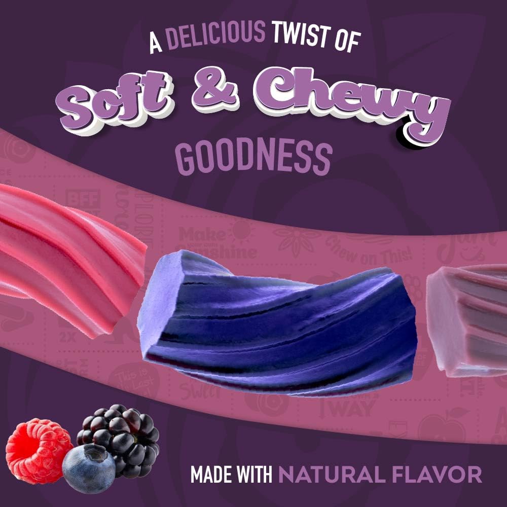 Wiley Wallaby Blasted Berry Licorice — 10 oz Soft & Chewy Australian Candy (3-Pack)
