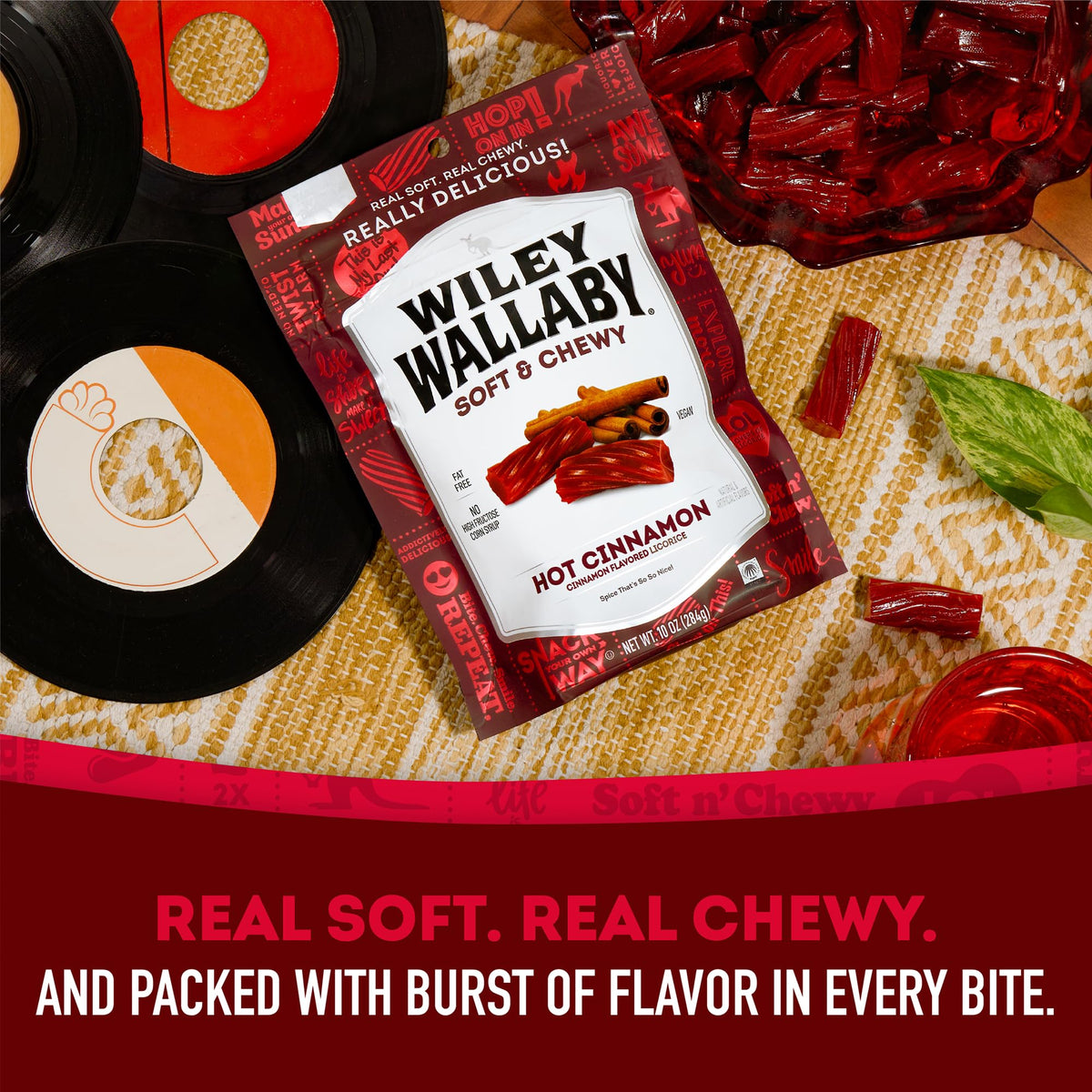 Wiley Wallaby Cinnamon Licorice – 24 oz, 2 Pack | Soft & Chewy Australian Candy
