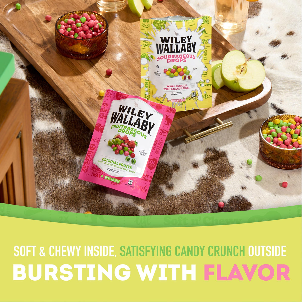 Wiley Wallaby Sourrageous & Fruitrageous Licorice Drops — 6 oz Pack x 4