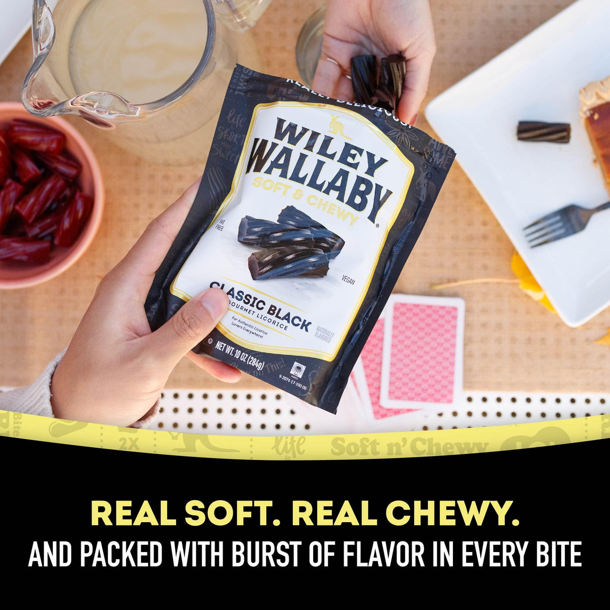 Wiley Wallaby Licorice 24oz – Classic Gourmet Soft Australian Black Licorice Twists, 2 Pack