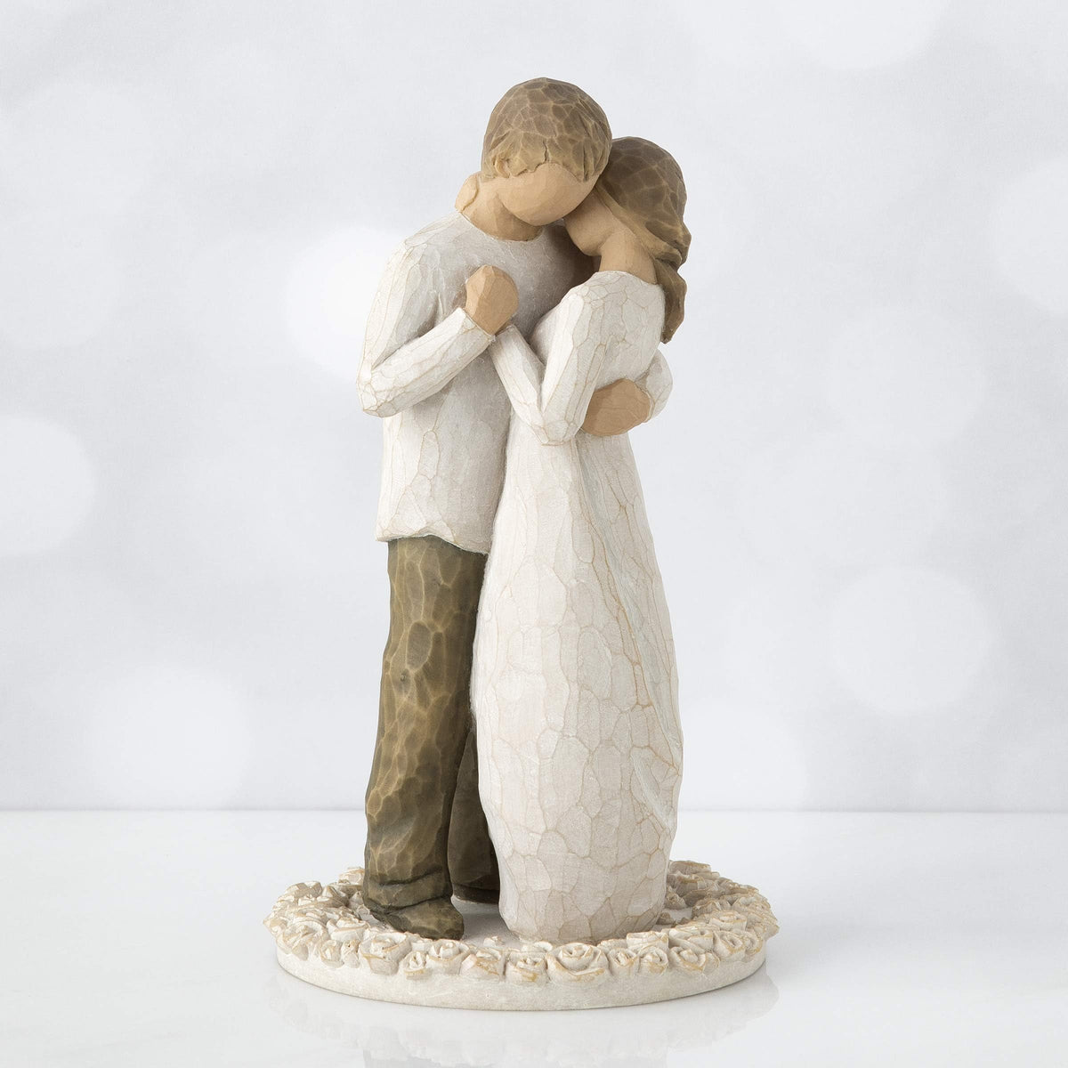 Willow Tree Promise Cake Topper – Hand-Painted 6-inch Romantic Wedding Keepsake