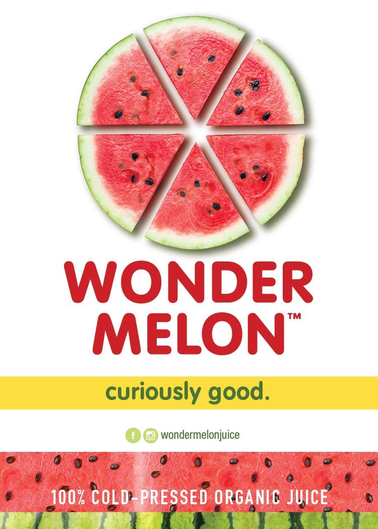Wonder Melon Organic Watermelon Juice with Lemon & Cayenne – Cold Pressed 100% Juice (8.45oz, 6 Pack)