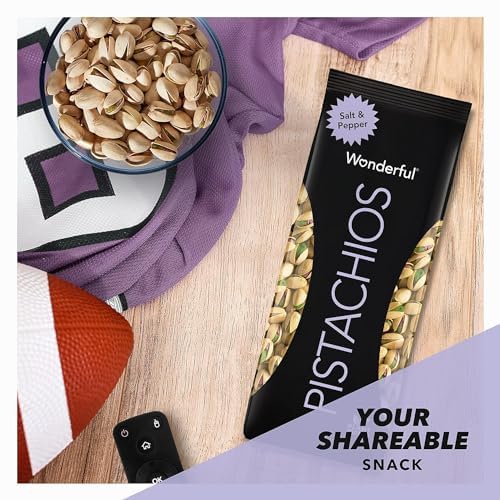 Wonderful Pistachios In Shell Salt & Pepper — 48 oz Bag, Gluten Free Protein Snack
