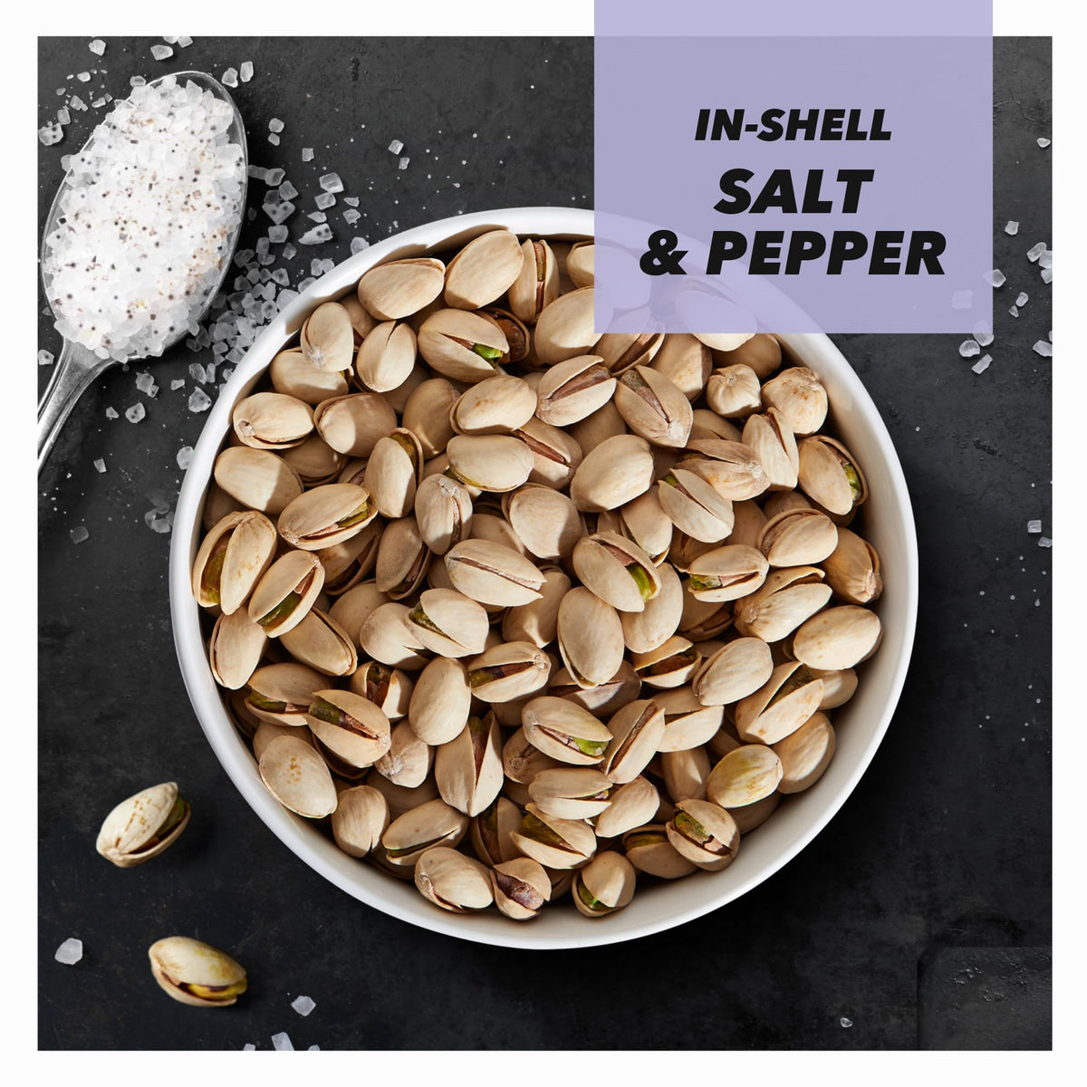Wonderful Pistachios In Shell Salt & Pepper — 48 oz Bag, Gluten Free Protein Snack
