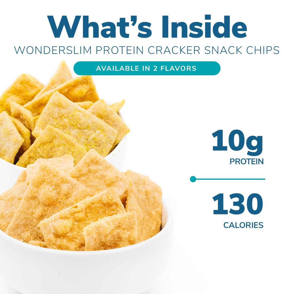 WonderSlim Protein Snack Chips Cheddar – Low Fat & Gluten Free (10-count)