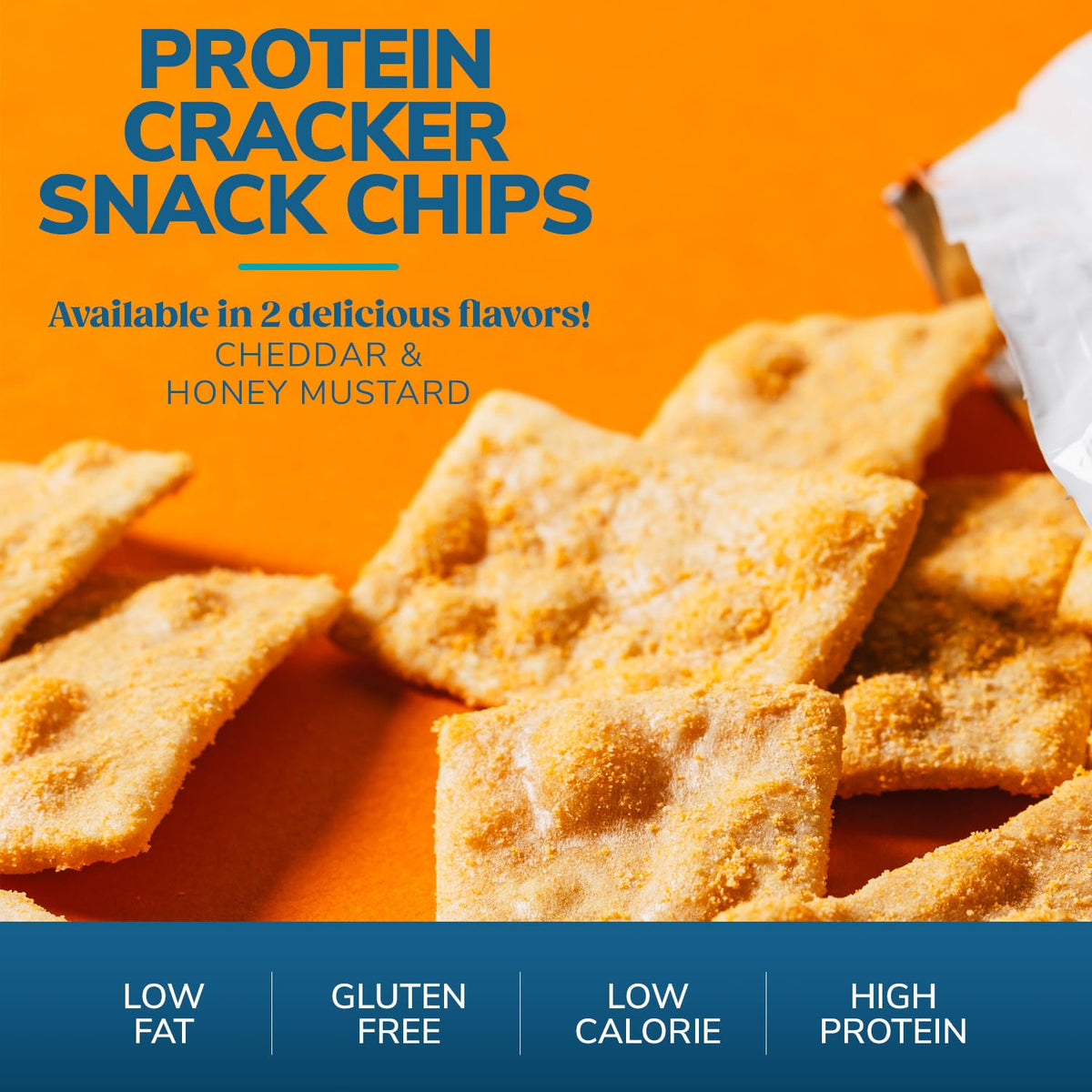 WonderSlim Protein Snack Chips Cheddar – Low Fat & Gluten Free (10-count)