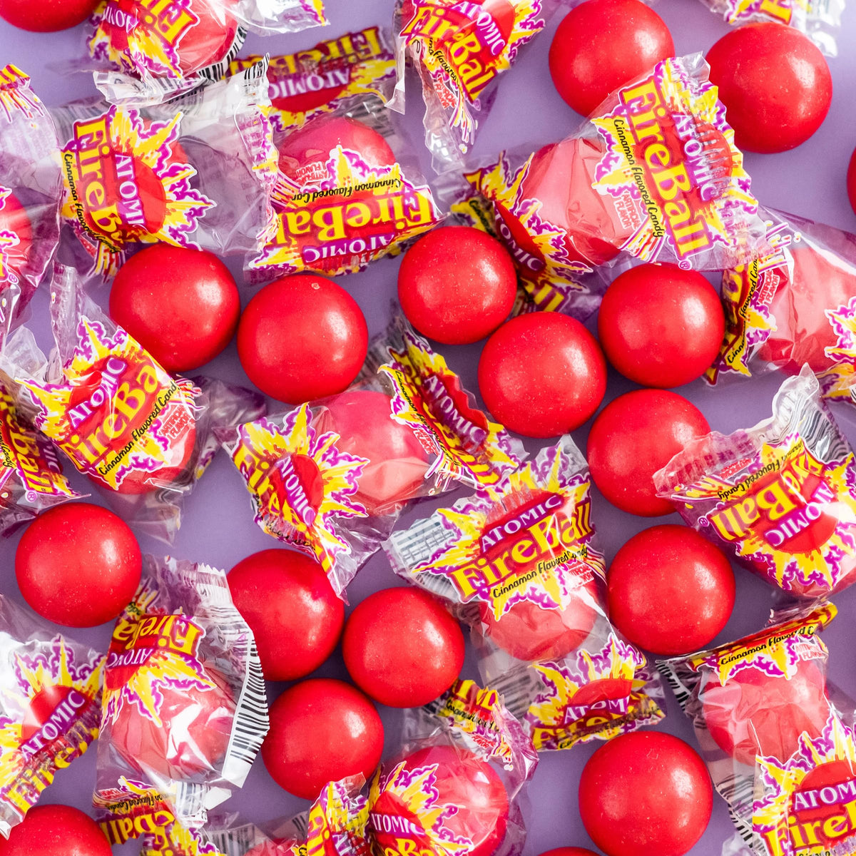 Wonka Atomic Fireball Cinnamon Candy, 64.8 oz Bulk Pack (240 ct) — Individually Wrapped