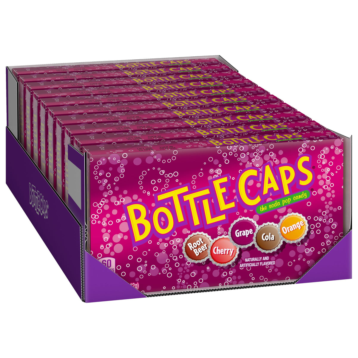 Wonka Bottle Caps Fizzy Hard Candy – 5 oz Theater Boxes (Pack of 10)