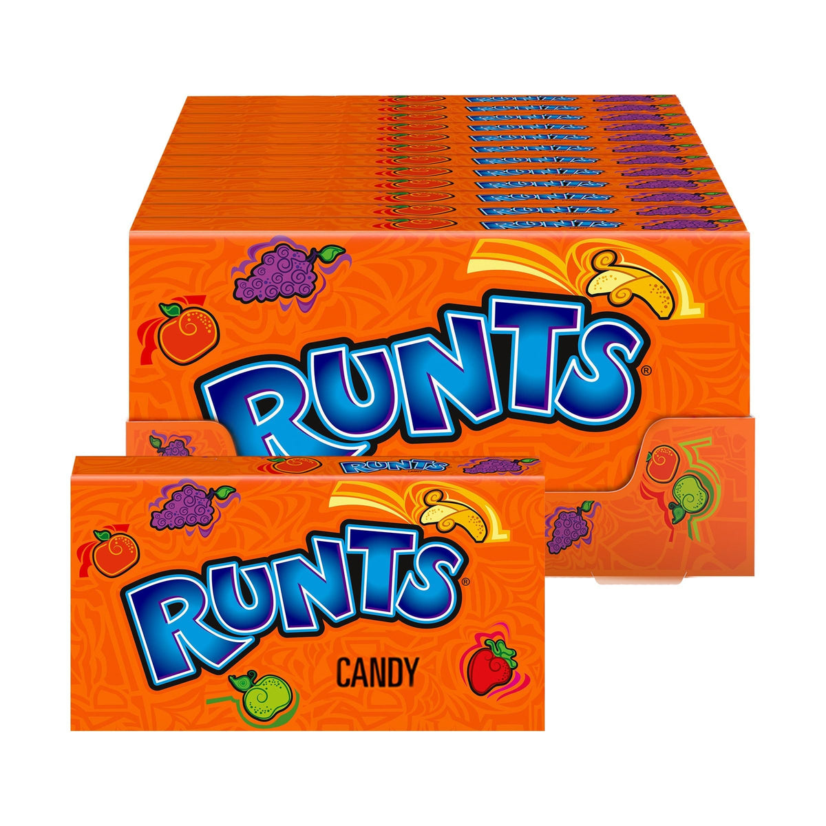 Wonka Runts Hard Fruity Candy – 5 oz Theater Boxes (Pack of 12)