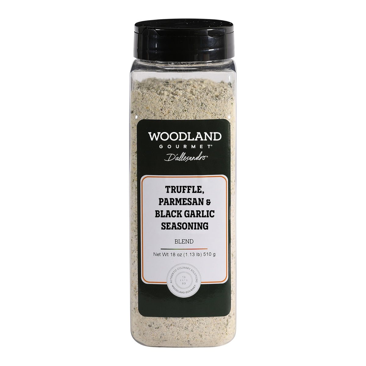 Woodland Gourmet Truffle Parmesan & Black Garlic Seasoning – 18 oz Gourmet Finishing Cheese Blend