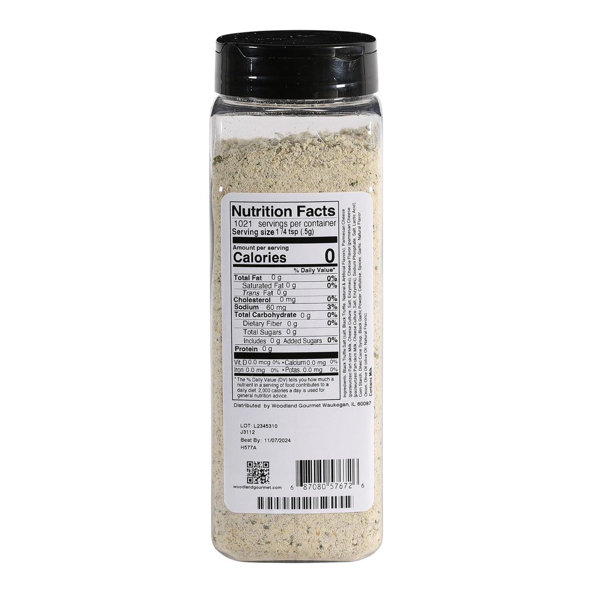 Woodland Gourmet Truffle Parmesan & Black Garlic Seasoning – 18 oz Gourmet Finishing Cheese Blend