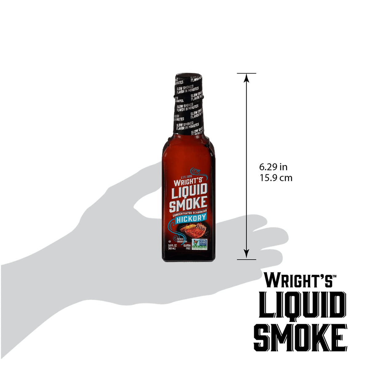 Wright's Liquid Smoke Hickory – 3.5 fl oz (Pack of 12) | Authentic Applewood Smokiness