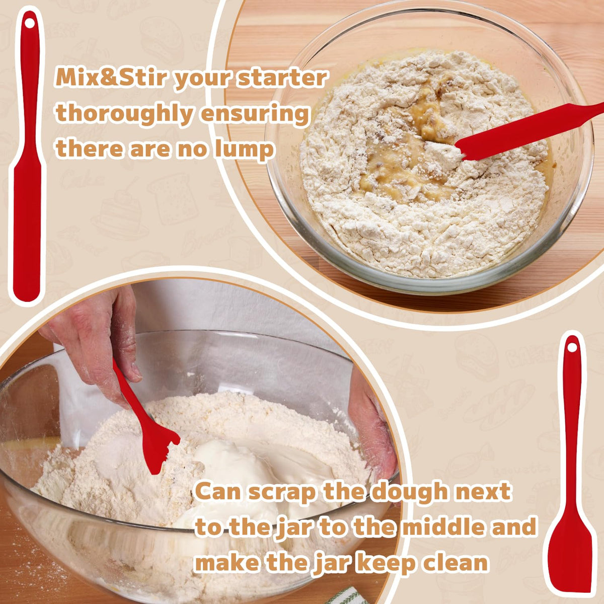 Xileanalee Pro Sourdough Starter Jar Kit – 2-Pack, 35 oz, Thermometer, Feeding Bands & Accessories