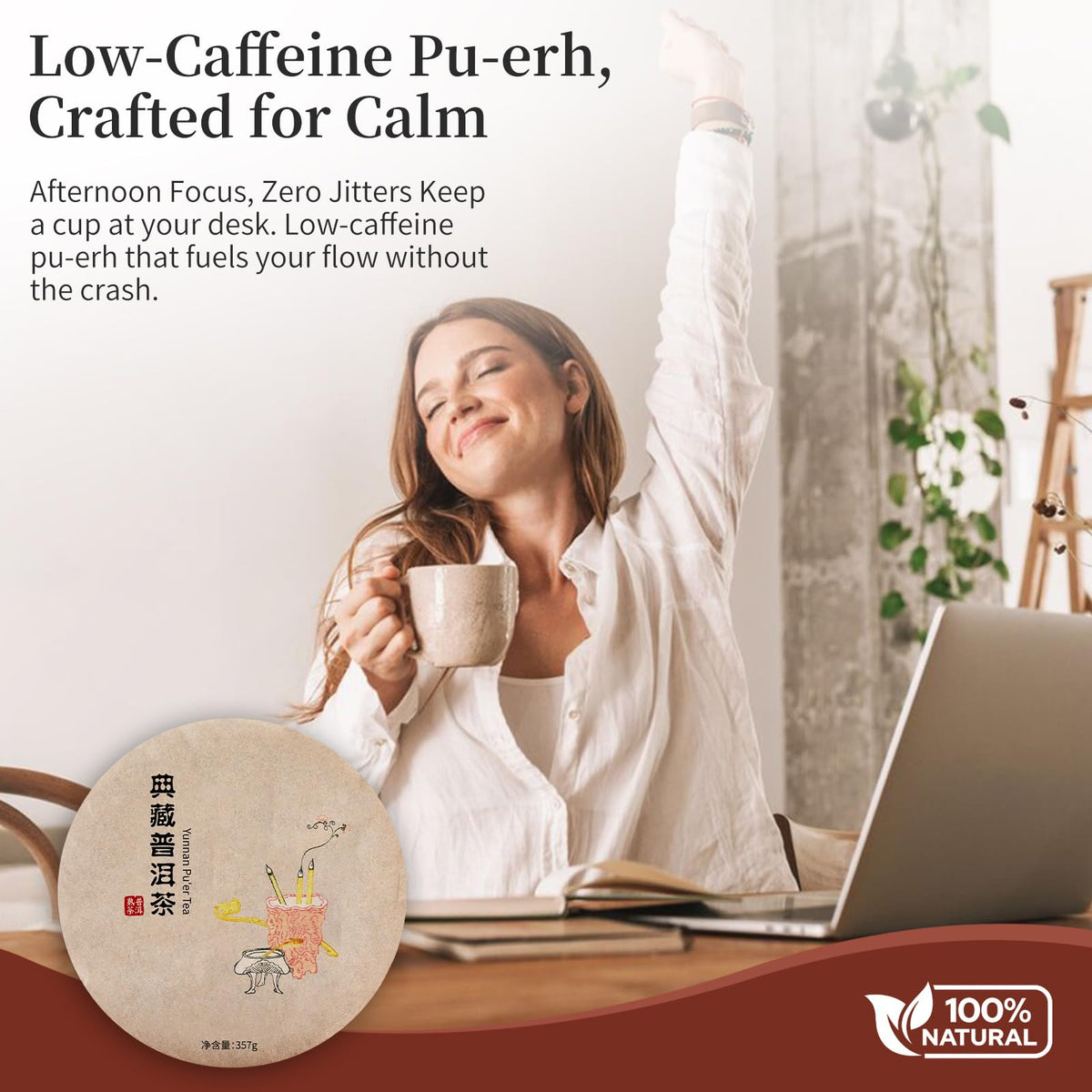 XIXICHA Classic Premium Pu-erh Tea Cake – Ancient Trees, Aged Ripe Pu-erh, 357g