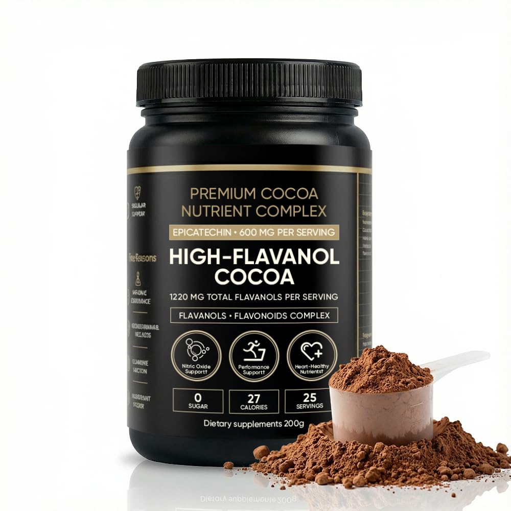 XPDGVS High Flavanol Cocoa Powder – 1200mg Flavanols & 600mg Epicatechin per Serving | 10X Concentrated Cocoa Extract