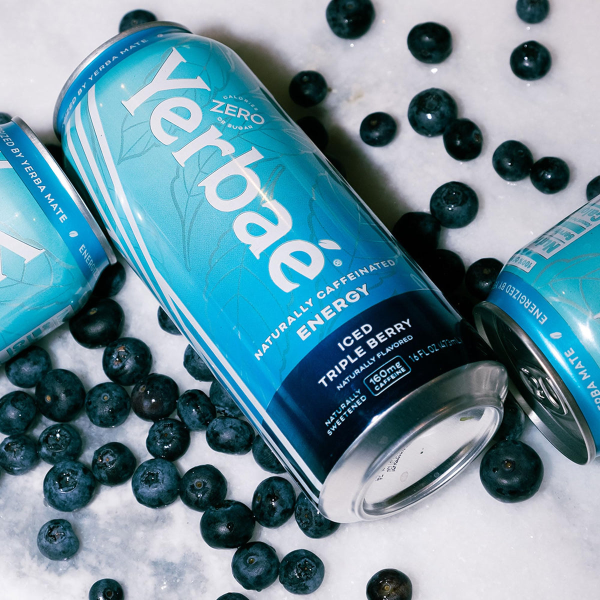 Yerbaé Energy Beverage Iced Triple Berry - 0 Sugar, 0 Calories, 160mg Caffeine | 16oz Cans (12 Pack) | Plant-Based Energy