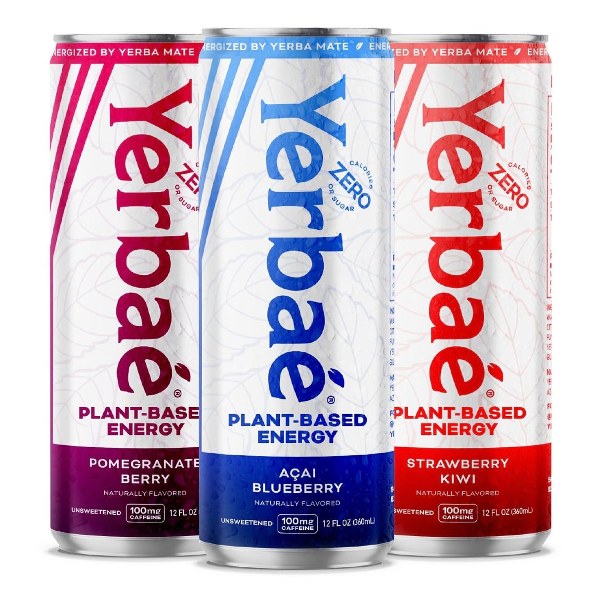 Yerbaé Energy Seltzer Tropical Pack – No Sugar, 100mg Caffeine, 12oz Cans (12-Pack)
